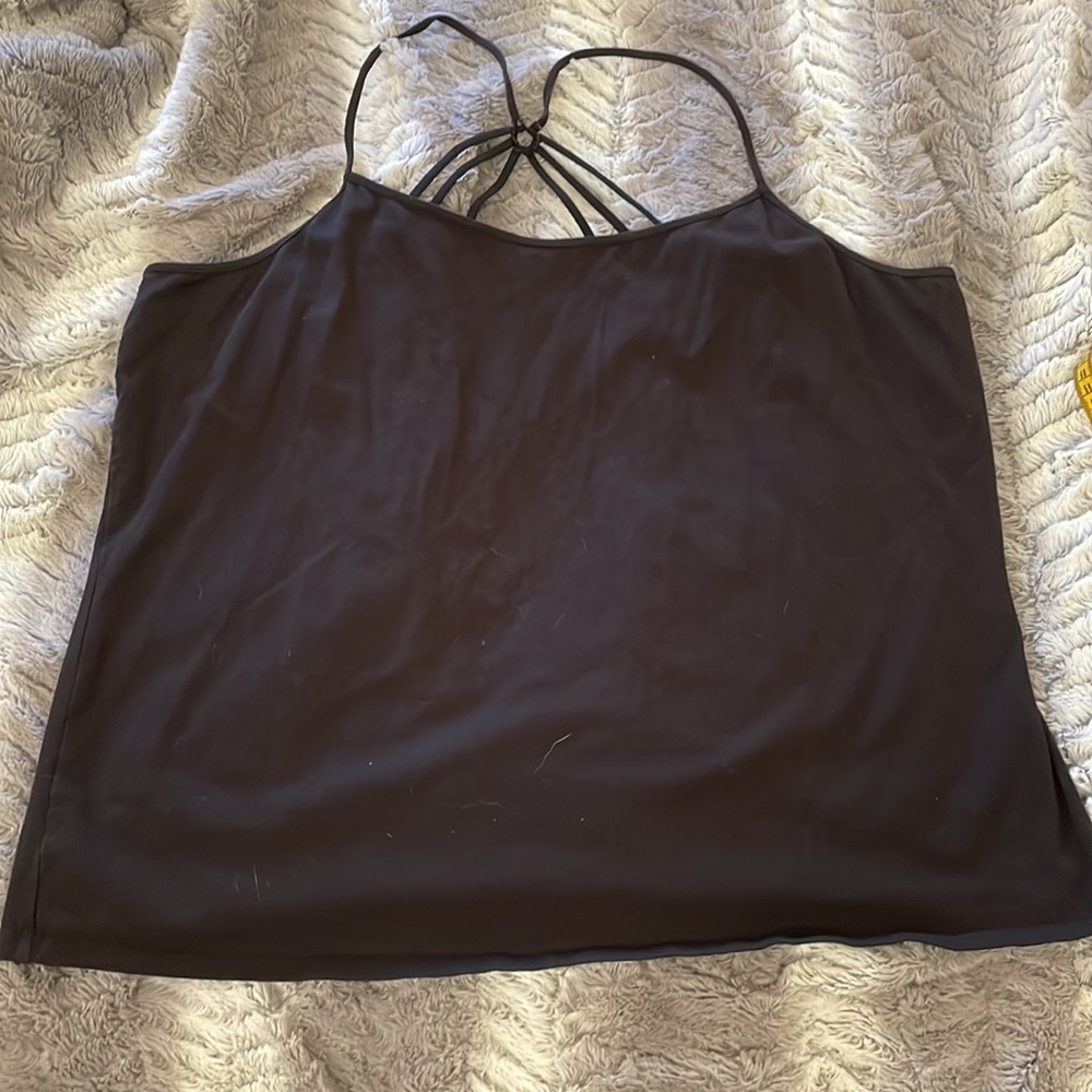 NWOT Maurices Black Tank Top with Strappy Back, Size 3x